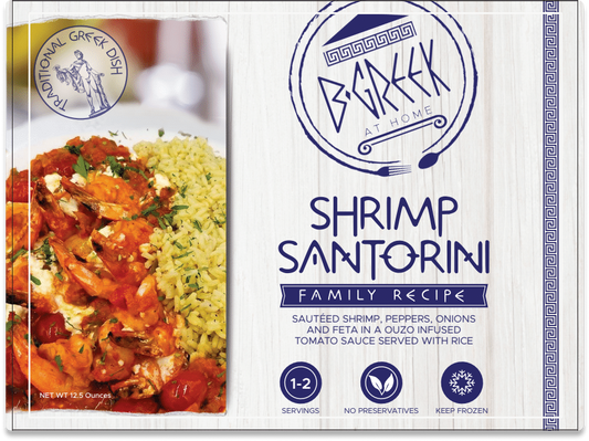B Greek At Home Shrimp Santorini Meal